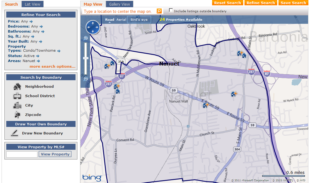 Nanuet Real Estate Search for Listings